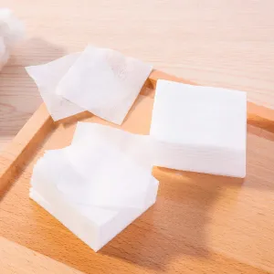 1000 PCS Cotton Pads Lint Free Nail Wipe/Remover/Cleanser Absorbent Thin Puffs Cotton Square for Removing Facial Make-up and Nail Polish (1000 PCS)