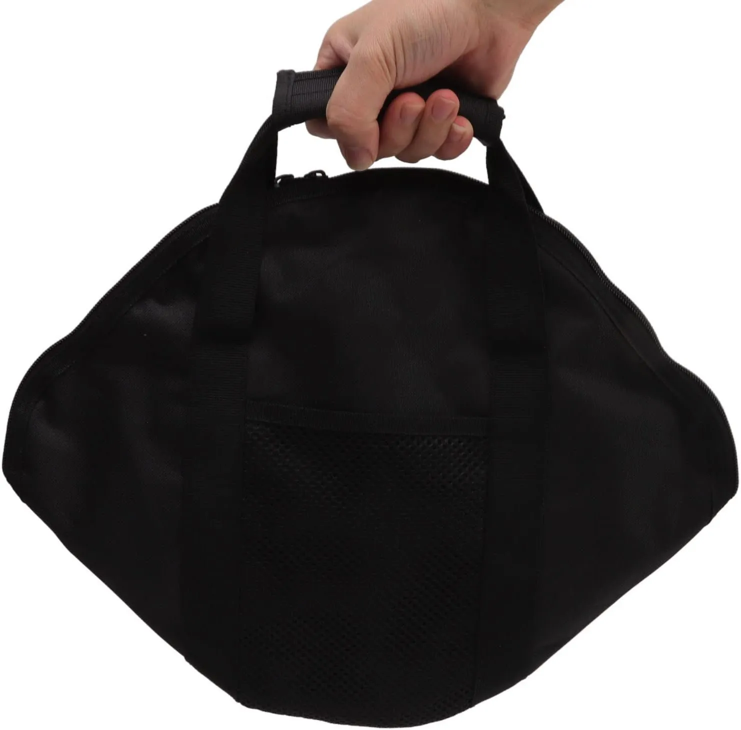 19.09×16.14in Black Skillet Bag, Waterproof Oxford Cloth Frying Pan Bag Grill Plate Carry Case Camping Cookware Storage Organizers Portable BBQ Tool Accessories for Outdoor Beach Picnic(Large)