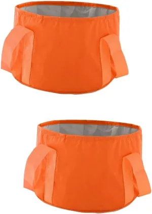2 Pcs Collapsible Basin 12l Camping Foot Tub Portable Travel Bag for Hotel Comfort Practical