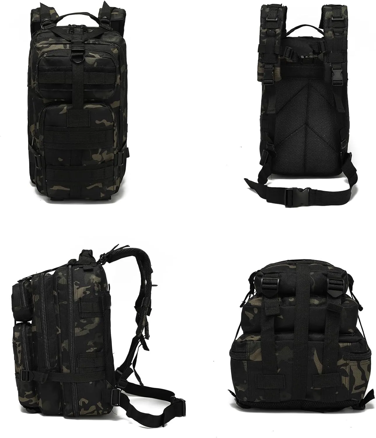 25L Military Tactical Backpack, 3-Day Bug Out Bag Army Camping Rucksack Hiking Backpacks For Men (E)