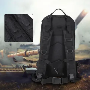 25L Military Tactical Backpack, 3-Day Bug Out Bag Army Camping Rucksack Hiking Backpacks For Men (E)