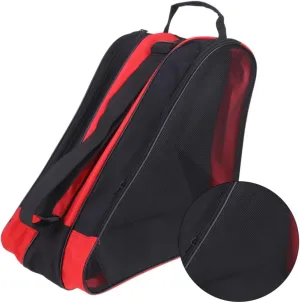 2pcs Skate Storage Bag Oxford Cloth Pouch for Roller Skates Lightweight and Portable Handbag with Zipper Closure Stylish Blue and Red Design for Ice and Inline Skating
