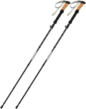 Aluminum Hiking Sticks with Cork Grips, Adjustable Telescopic Design, 2pcs Lightweight Trekking Poles, for Walking, Camping