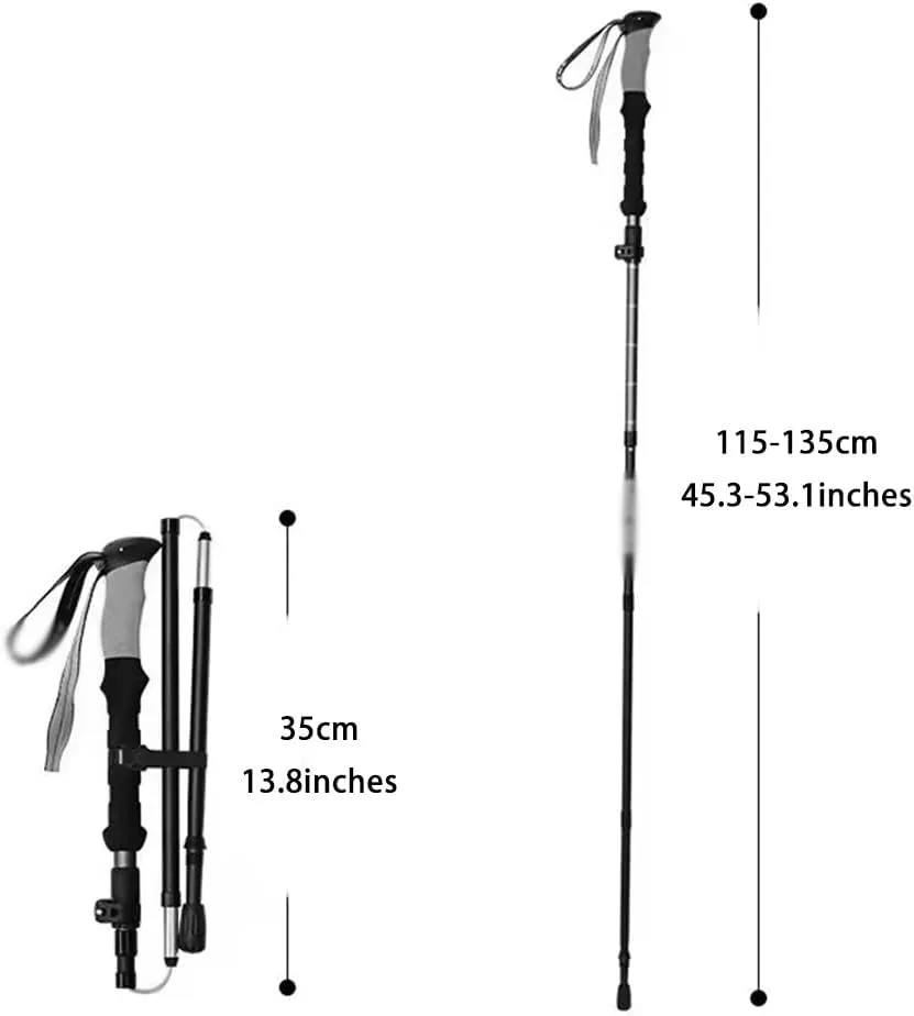 Aluminum Hiking Sticks with Cork Grips, Adjustable Telescopic Design, 2pcs Lightweight Trekking Poles, for Walking, Camping