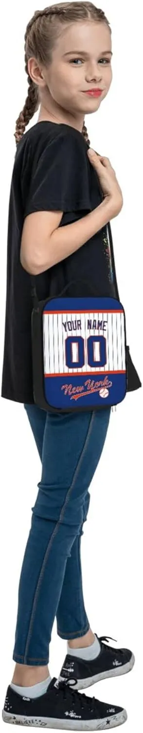 ANTKING New York Lunch Box Lunch Bag Cooler Custom Any Name and Any Number Personalized Gifts for Kids Men Women