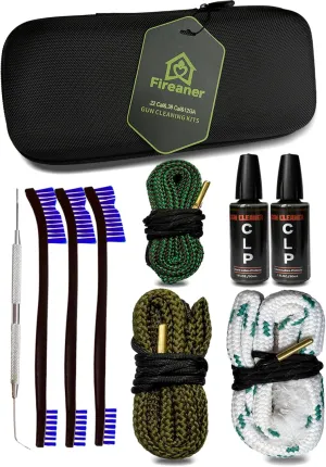 Basics Bore Gun Cleaning Kit with Bore Cleaner, CLP, 100 Cotton Swabs & Compact Storage Box - Universal Fit for Firearm Maintenance