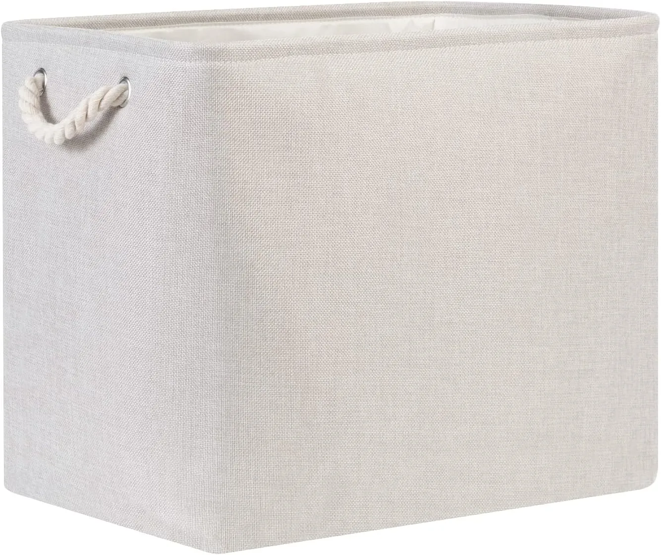 Bidtakay Fabric Beige Baskets Extra Large Organization Baskets for Clothes Set of 2 Collapsible Storage Bins for Shelves Cabinet 17x12x15 In Organizing Bins for Bedroom Blankets Pillow Towels Storage