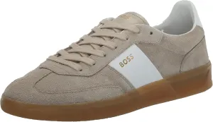 BOSS Men's Suede Leather Block Low Profile Sneaker