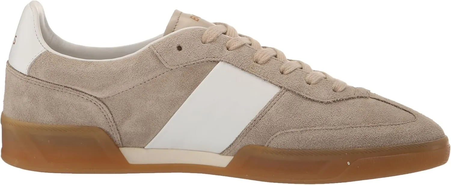 BOSS Men's Suede Leather Block Low Profile Sneaker