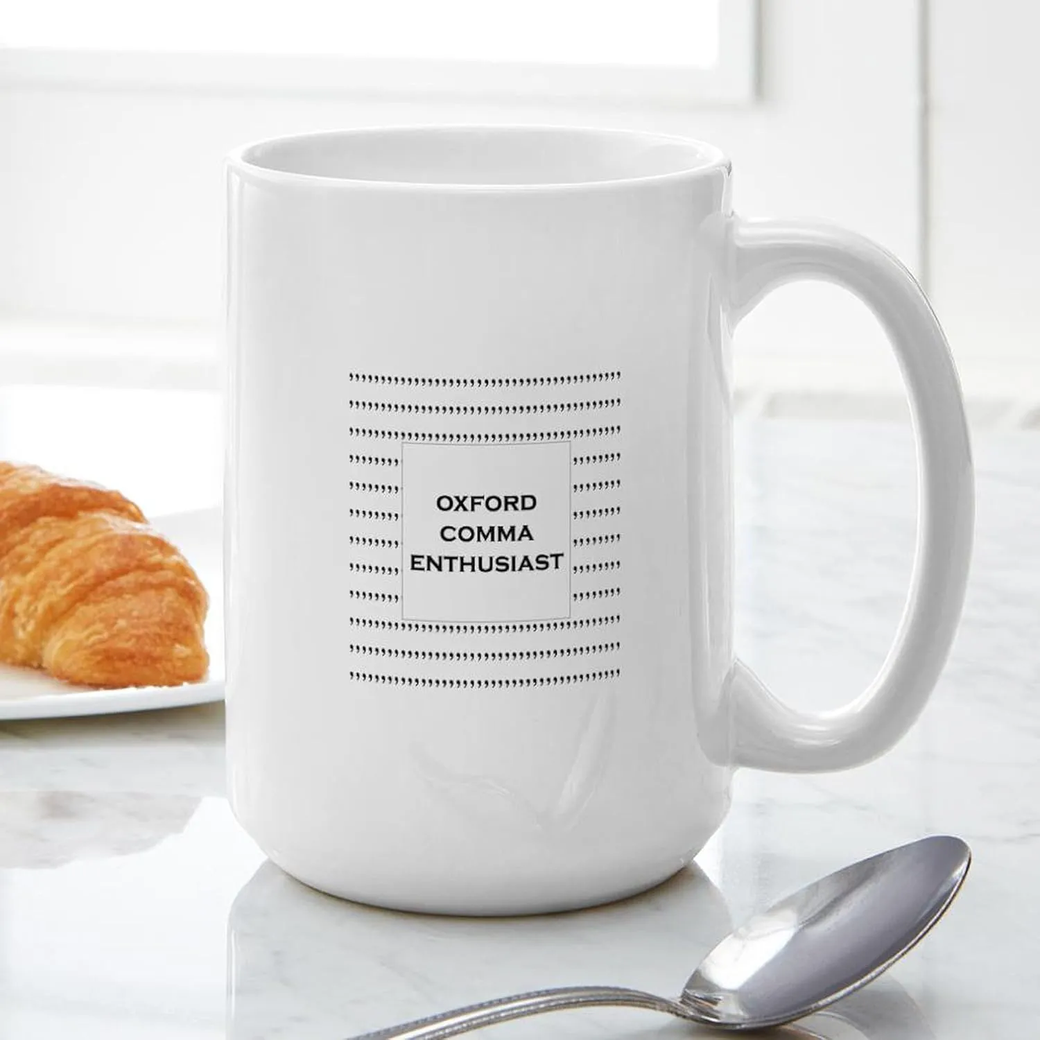 CafePress Oxford Comma Enthusiast Mugs 15 oz (444 ml) Ceramic Coffee Mug