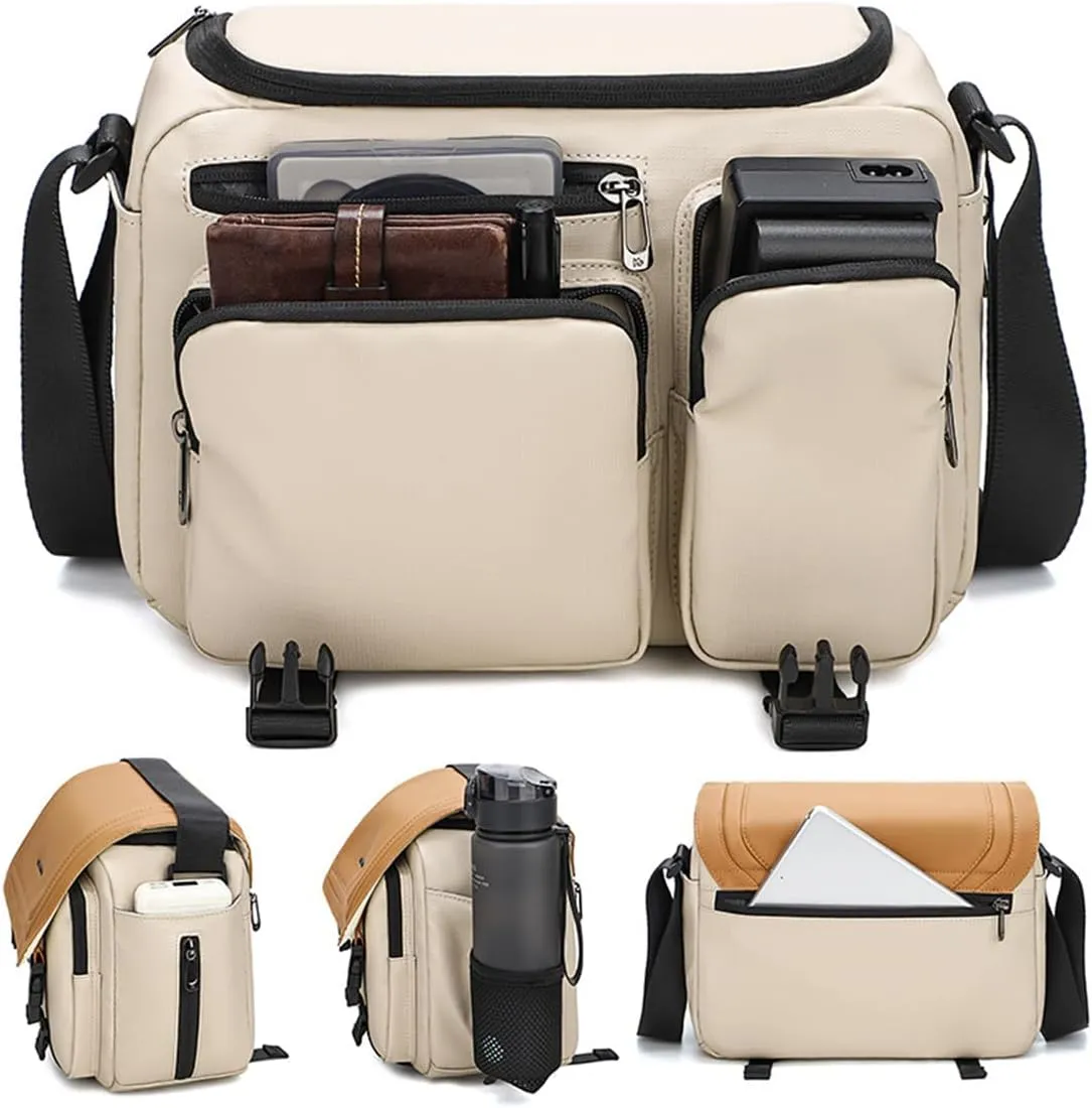 Camera Sling Bag with Tripod Holder, Waterproof Anti Theft Crossbody Shoulder Camera Bags for Photographers Women Men (Green,31 * 13 * 22cm)