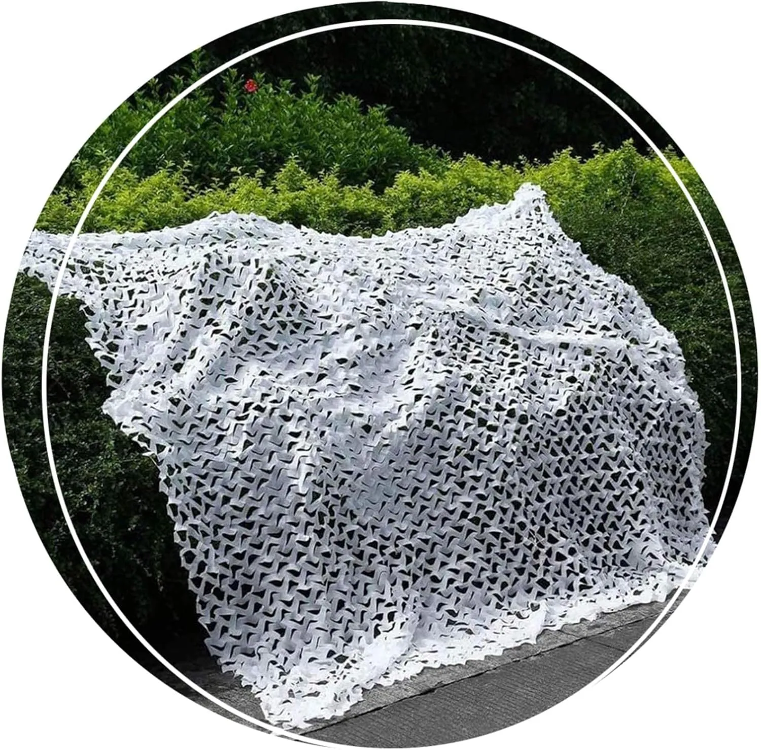 Camo Netting,Camping Camouflage Nets,White Awning,Bulk Net Roll,Sunscreen Net,Reinforced Oxford Cloth,Camouflage Cover for Car,Outdoor Portable Light-Durable Anti-uv,White-2.5x3m/8.2x9.8ft