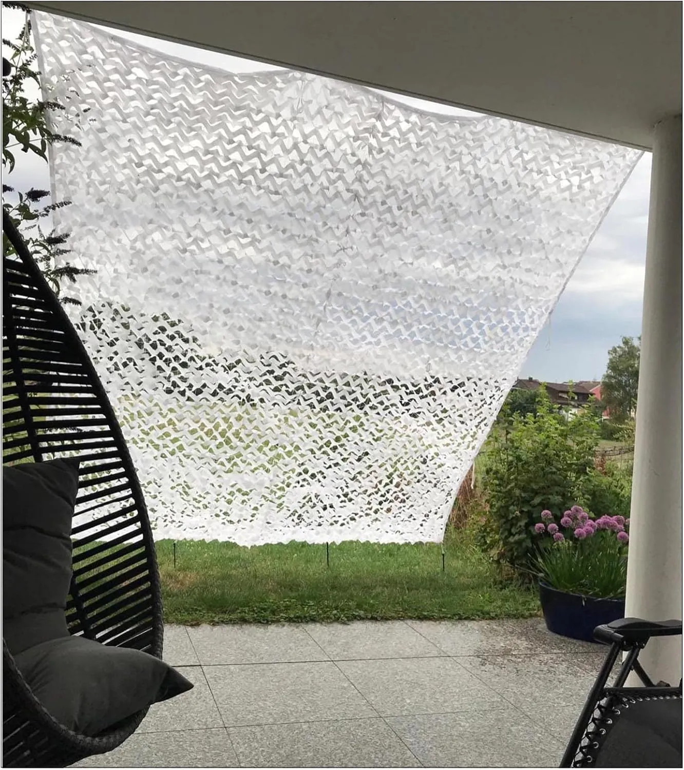 Camo Netting,Camping Camouflage Nets,White Awning,Bulk Net Roll,Sunscreen Net,Reinforced Oxford Cloth,Camouflage Cover for Car,Outdoor Portable Light-Durable Anti-uv,White-2.5x3m/8.2x9.8ft