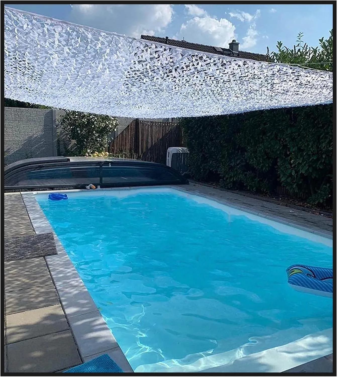 Camo Netting,Camping Camouflage Nets,White Awning,Bulk Net Roll,Sunscreen Net,Reinforced Oxford Cloth,Camouflage Cover for Car,Outdoor Portable Light-Durable Anti-uv,White-2.5x3m/8.2x9.8ft