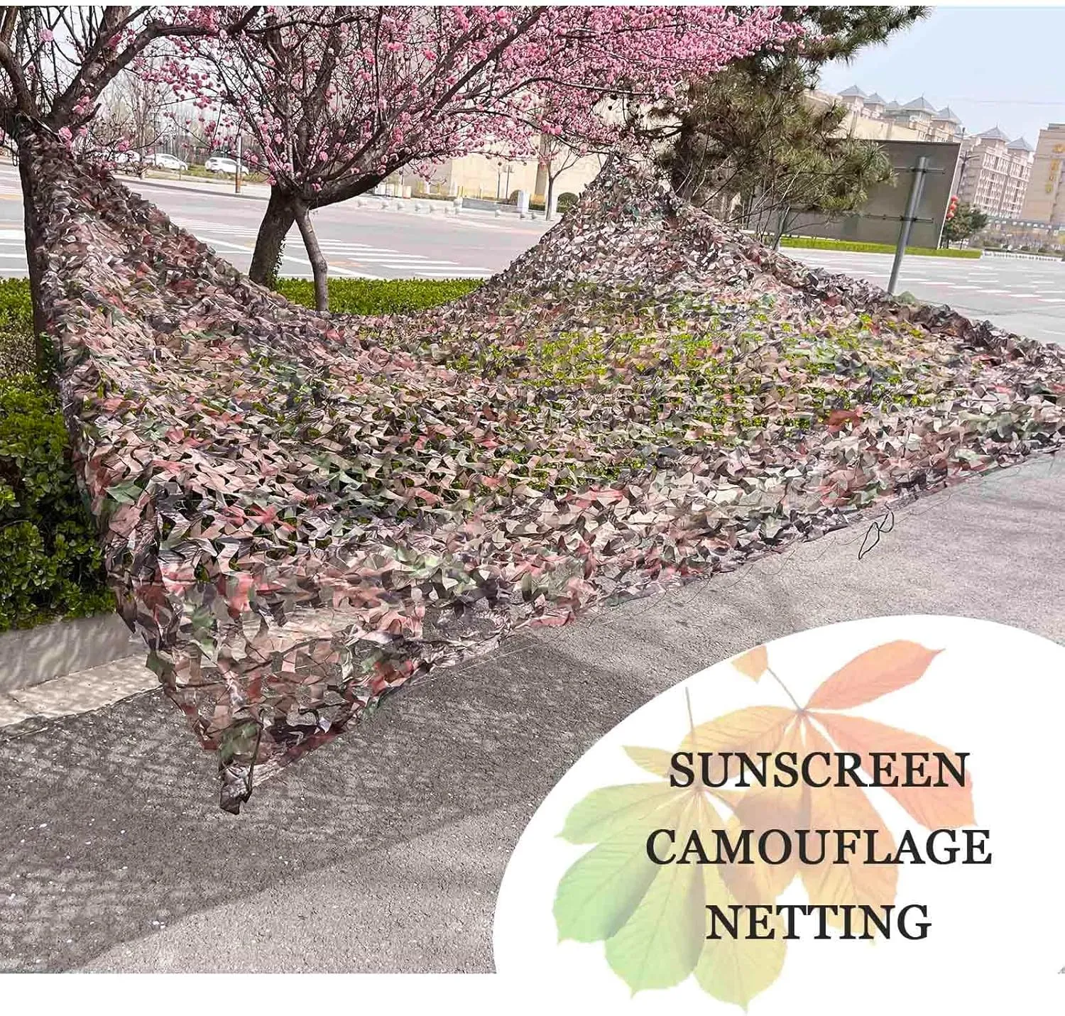 Camouflage Net 2x2/2x3/3x4/3x5/4x6m, Sunscreen Shade Net, Military Hunting Camouflage Netting, Reinforced Camo Netting,cp-2x4m/6.6 * 13ft