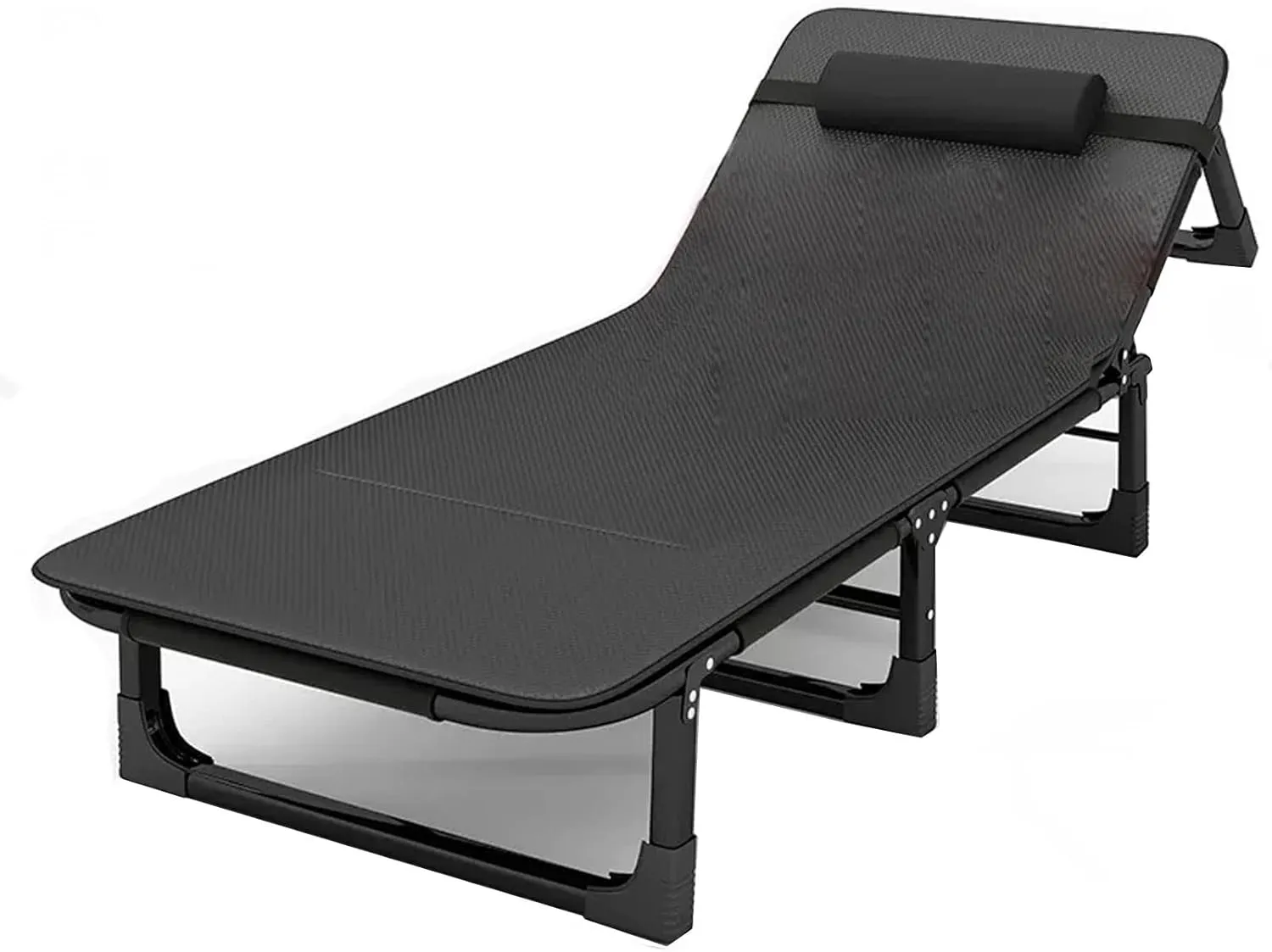 Camping Beds for Adults with Mattress & Pillow - Portable Foldable Cot, Extra Wide Camping Cot Supports 350 lbs - Ideal for Outdoor Camp Beach Office Nap - Includes Eye Mask, Cotton Pad