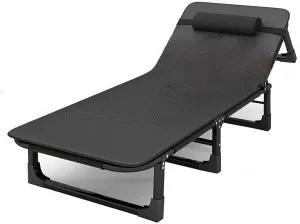 Camping Beds for Adults with Mattress & Pillow - Portable Foldable Cot, Extra Wide Camping Cot Supports 350 lbs - Ideal for Outdoor Camp Beach Office Nap - Includes Eye Mask, Cotton Pad