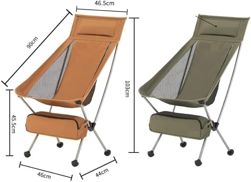 Camping Chair Ultralight Backpack Camping Chair Travel Hiking Foldable Portable Outdoor Beach Backpack Seat, Breathable Double-Sided Mesh Folding Chair (Color : Grün, Si