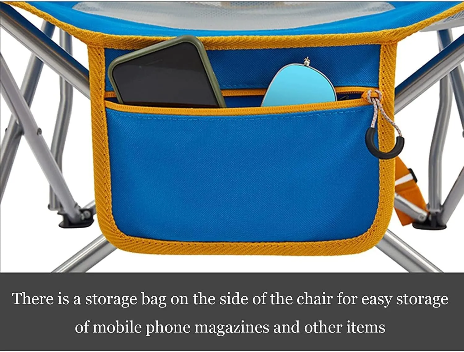 Camping Chairs Outdoor Armchair Beach Deck Chairs Portable Leisure Seat Stool with Breathable Mesh, Comes with Storage Bag Portable Folding Chair