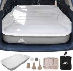Car Air Mattress for SUV with Built-in Pump, Thickened Oxford Fabric Quick Inflation Bed, Anti-Slip Sleeping Pad for Road Trips/Camping, Fits Most SUVs