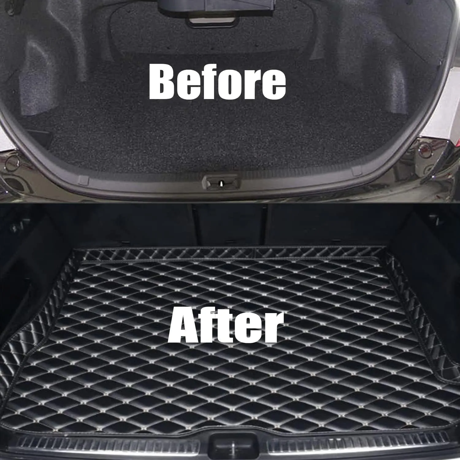 Car Boot Liner Mat for Nissan X-Trail III (T33) 2022 2023 5-seat, Durable Leather Trunk Mats, Dust-Proof Flat Side Waterproof Non-Slip Carpet Lining Cover,B Brown