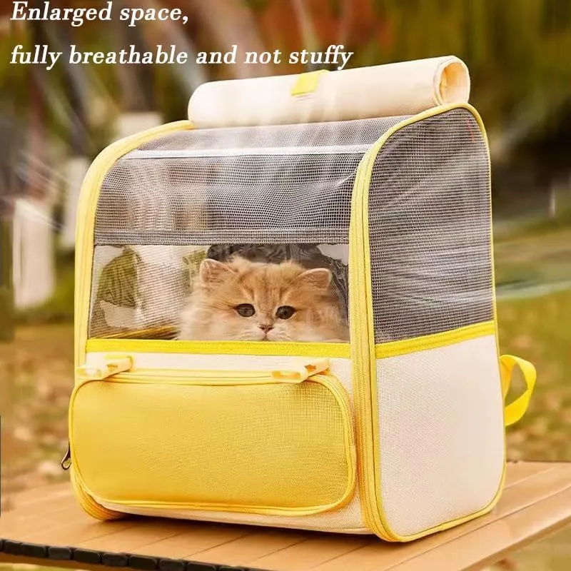 Car Cat Carrier for Hyundai Staria-Load 2021-2024, Pet Carrier Travel Bag for Small Medium Cats with Mesh Ventilation, Breathable Foldable for Airplane, Car, Vet Visits,Grey