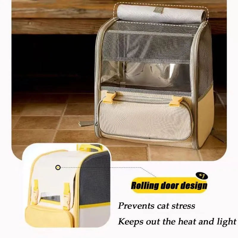 Car Cat Carrier for Hyundai Staria-Load 2021-2024, Pet Carrier Travel Bag for Small Medium Cats with Mesh Ventilation, Breathable Foldable for Airplane, Car, Vet Visits,Grey
