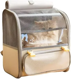 Car Cat Carrier for Hyundai Staria-Load 2021-2024, Pet Carrier Travel Bag for Small Medium Cats with Mesh Ventilation, Breathable Foldable for Airplane, Car, Vet Visits,Grey