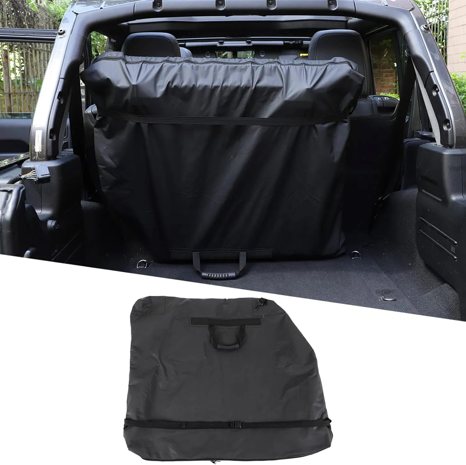CheroCar Freedom Top Panels Storage Bag for Jeep Wrangler JK JKU JL JLU 2 door 4 door Hard Top Models JT Gladiator(Black)
