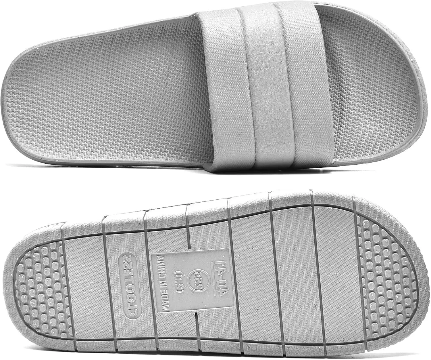 clootess Shower Slide Shoes for Men and Women Home Sandal Bath Slipper Indoor House Pool College Dorm Non-Slip