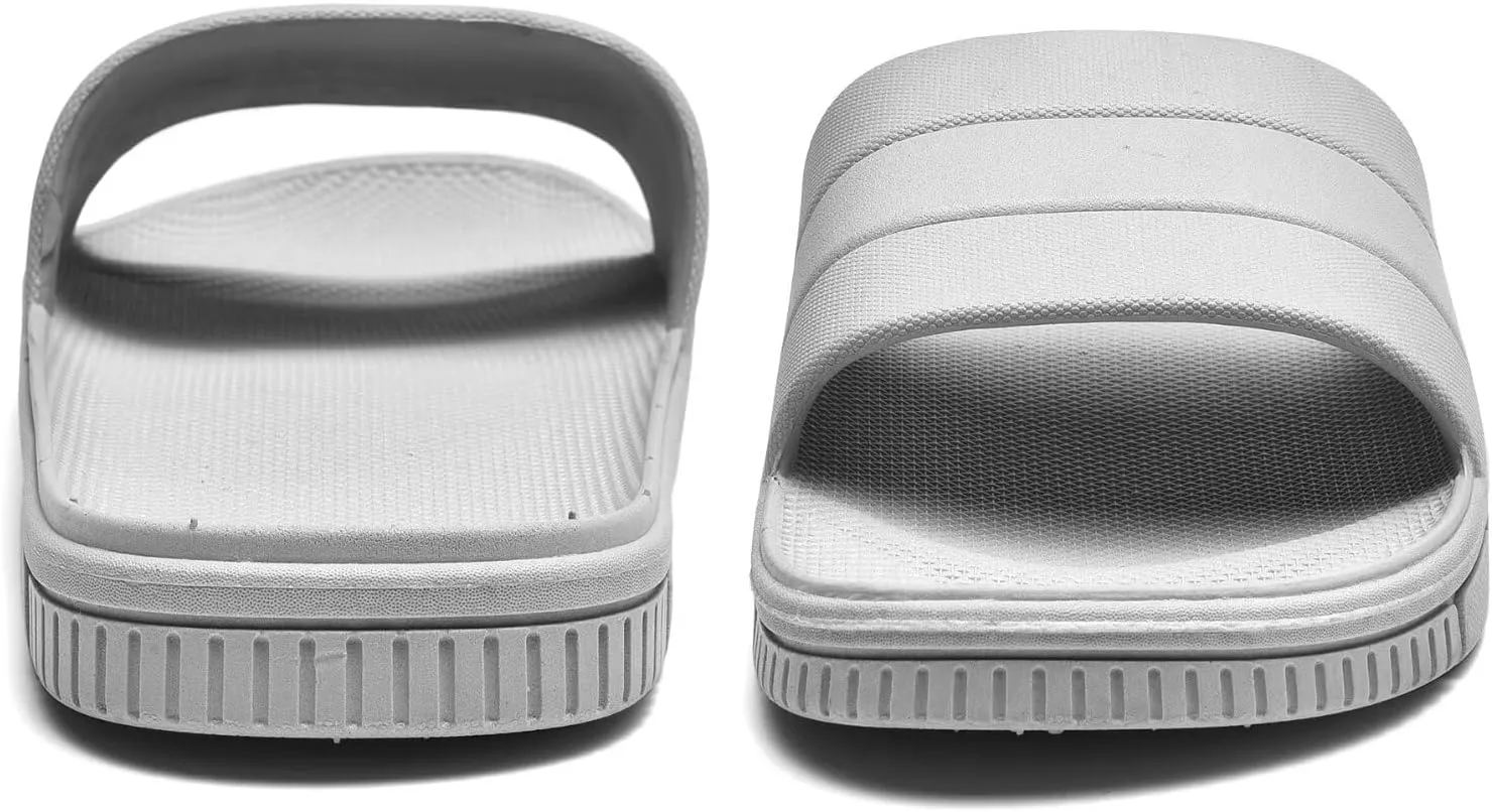 clootess Shower Slide Shoes for Men and Women Home Sandal Bath Slipper Indoor House Pool College Dorm Non-Slip
