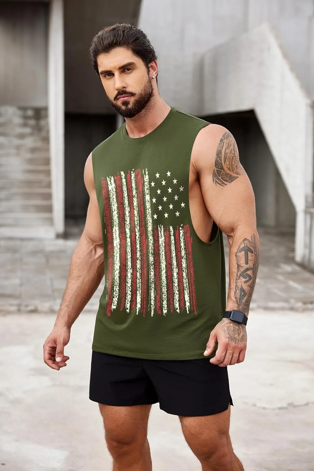 COOFANDY Men Workout Tank Top Gym Bodybuilding Sleeveless Muscle T Shirts Cut Off Shirts