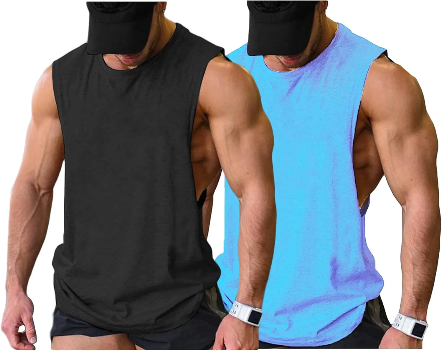 COOFANDY Men Workout Tank Top Gym Bodybuilding Sleeveless Muscle T Shirts Cut Off Shirts