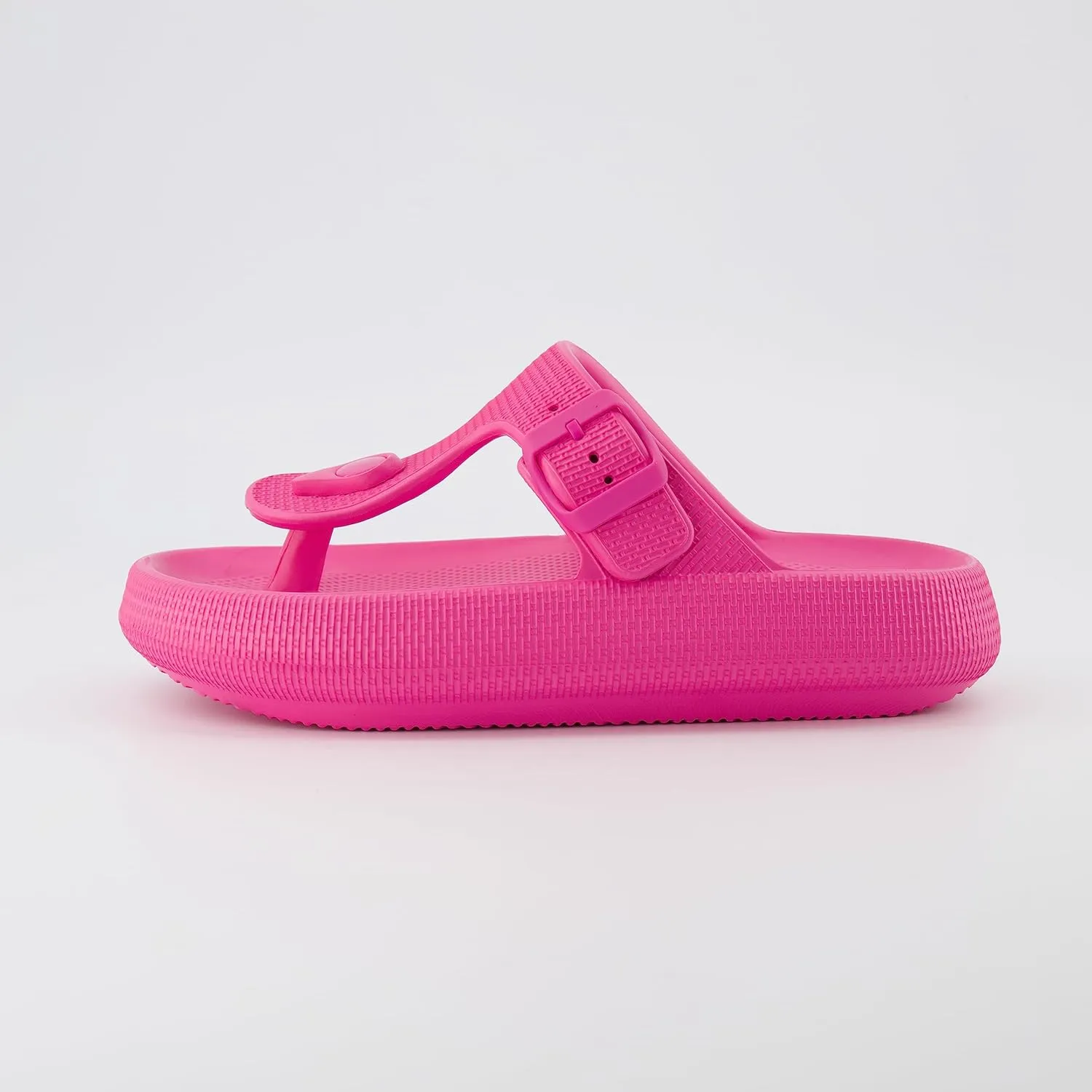 CUSHIONAIRE Women's Flo thong recovery cloud pool slide sandal with  Comfort