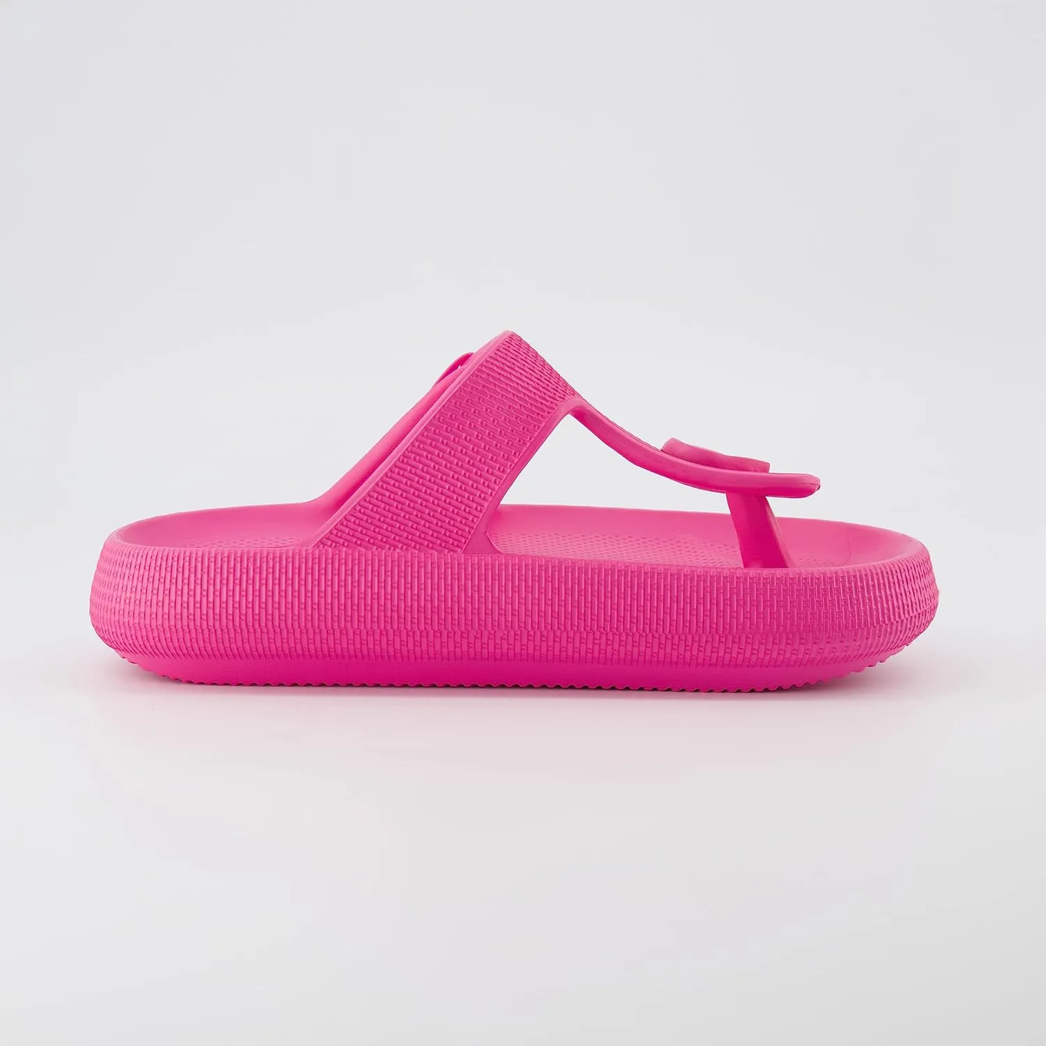 CUSHIONAIRE Women's Flo thong recovery cloud pool slide sandal with  Comfort