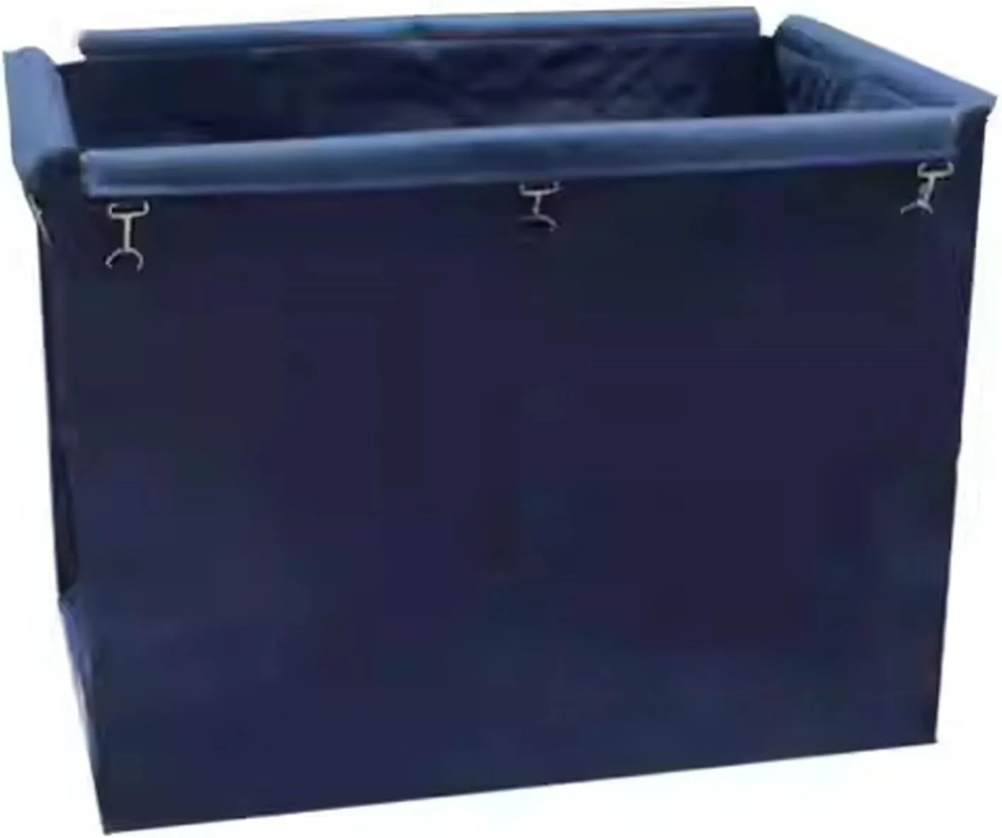 Custodial Cart Bag Oxford Cloth Waterproof and Stain Penetration, Linen Trolley Bag Metal Bayonet, Extra Large Caliber Easy to Fold and Store, Lightweight and Soft(Blue)
