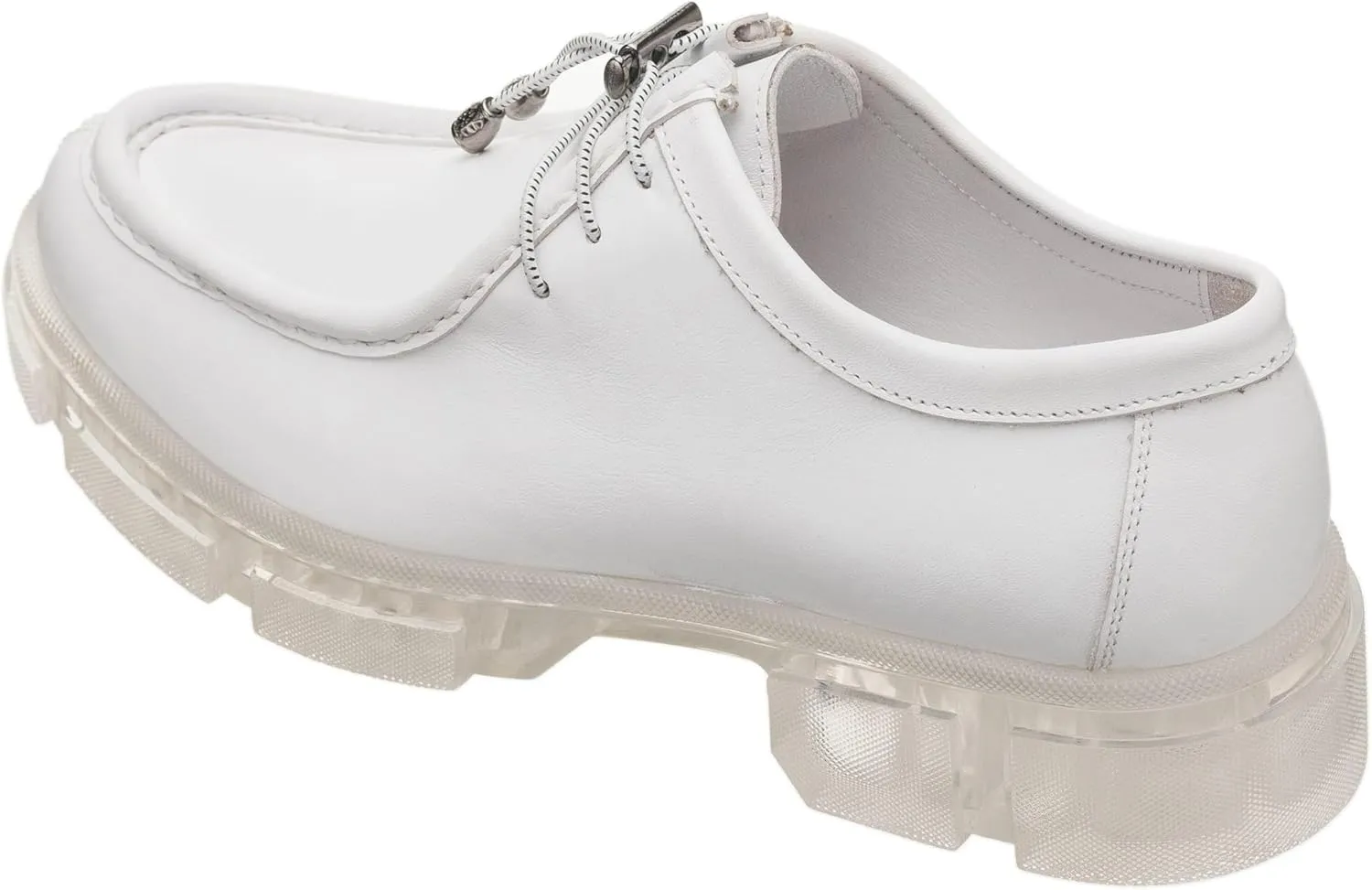 DALGALA Women's White Calfskin Big Size Handmade Oxford Derby Platform Women's Oxfords Comfortable Dressy Slip On, Lace Up Casual Work Business Dress Office,Flat Wedding Shoes