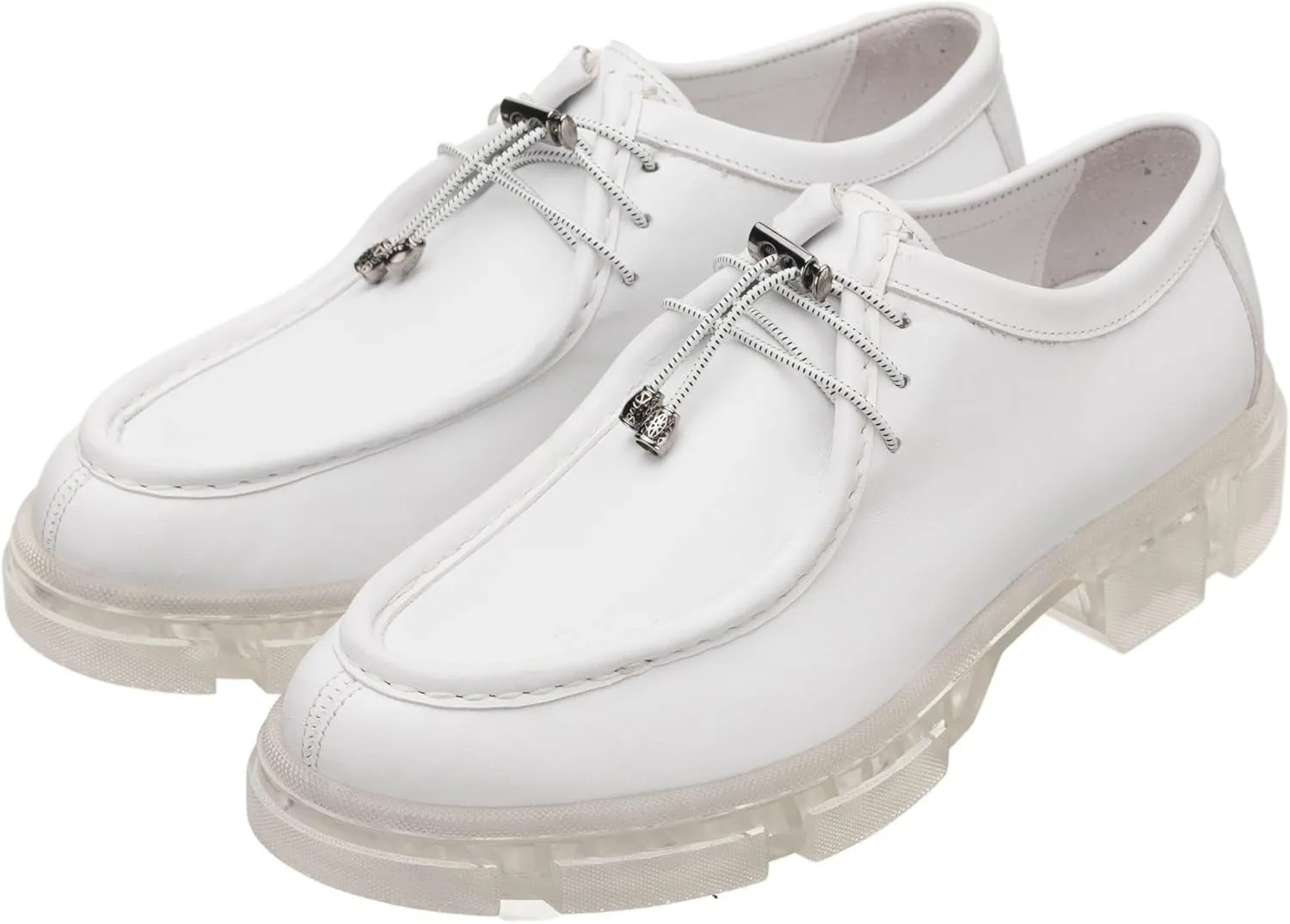 DALGALA Women's White Calfskin Big Size Handmade Oxford Derby Platform Women's Oxfords Comfortable Dressy Slip On, Lace Up Casual Work Business Dress Office,Flat Wedding Shoes
