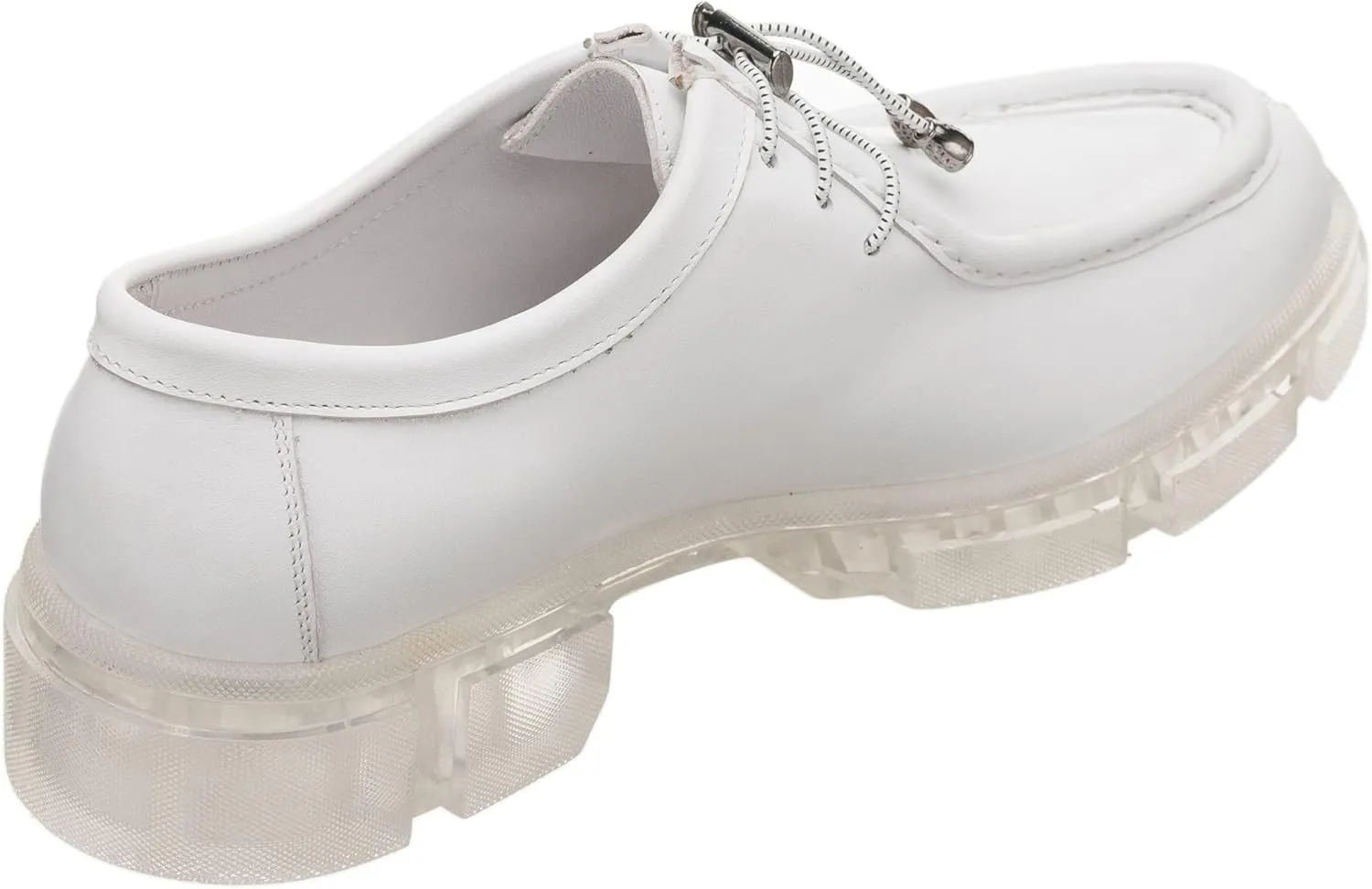 DALGALA Women's White Calfskin Big Size Handmade Oxford Derby Platform Women's Oxfords Comfortable Dressy Slip On, Lace Up Casual Work Business Dress Office,Flat Wedding Shoes