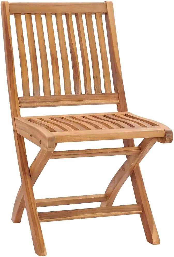 Dinning Chairs Camping Chair Beach Chair Comfortable Chair - Folding Patio Chairs with Cushions 6 pcs Solid Teak Wood for Terrace Garden Outside Park