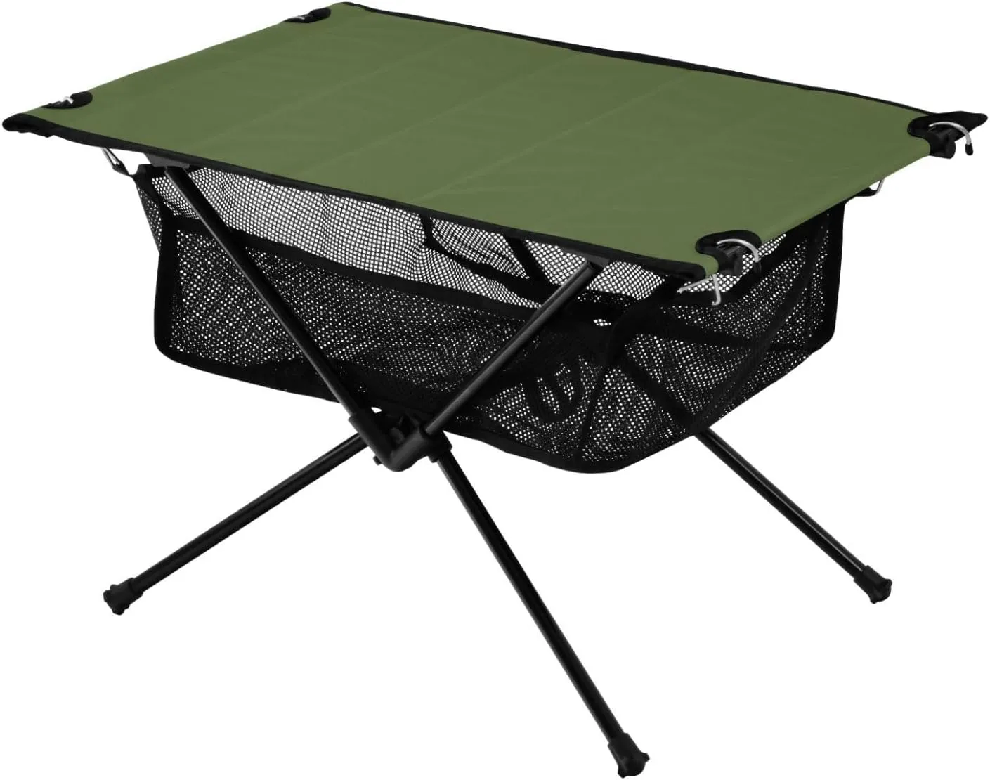 DOMIKING Dark Green Portable Camping Table Folding Picnic Tables with Carrying Storage Bag Camp Table for Camp Travel Beach 23.6 * 15.7 * 15 in