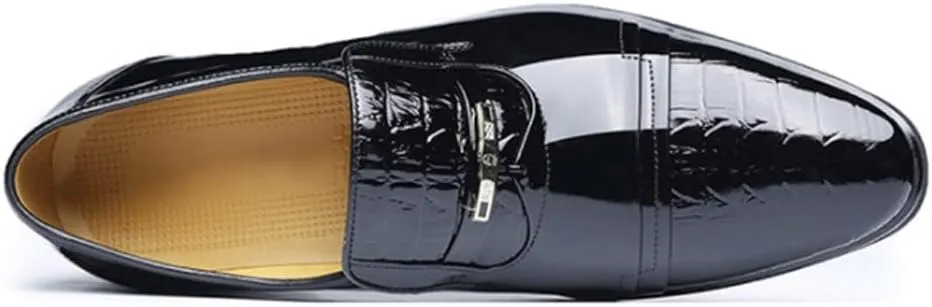 Dress Oxford for Men Men's Formal Leather Shoes, Slip-On Business Loafers, Breathable Casual Dress Shoes, Fashionable Loafers for Business, Comfortable Gentleman Shoes