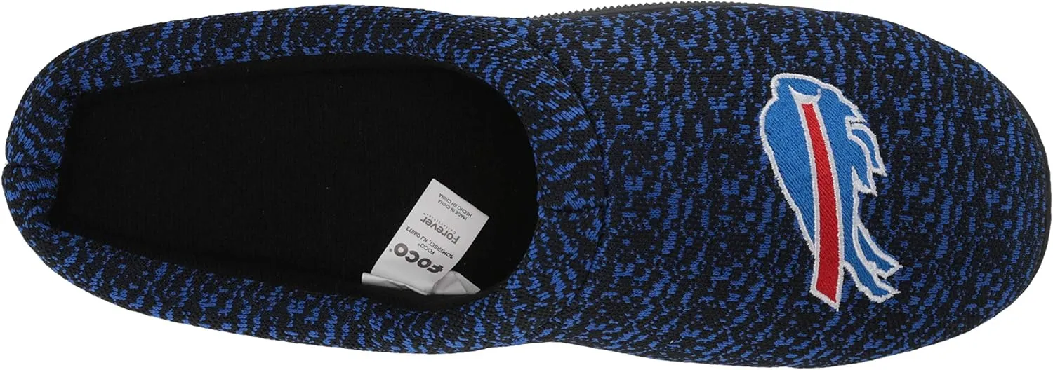 FOCO NFL mens Poly Knit Cup Sole Slipper