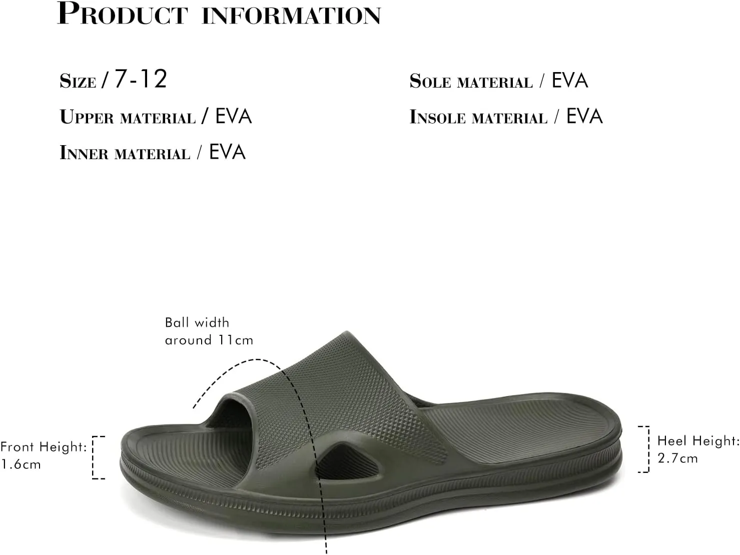 FUNKYMONKEY Mens Bathroom Shower Slippers Indoor Home Beach Non Slip Sandal