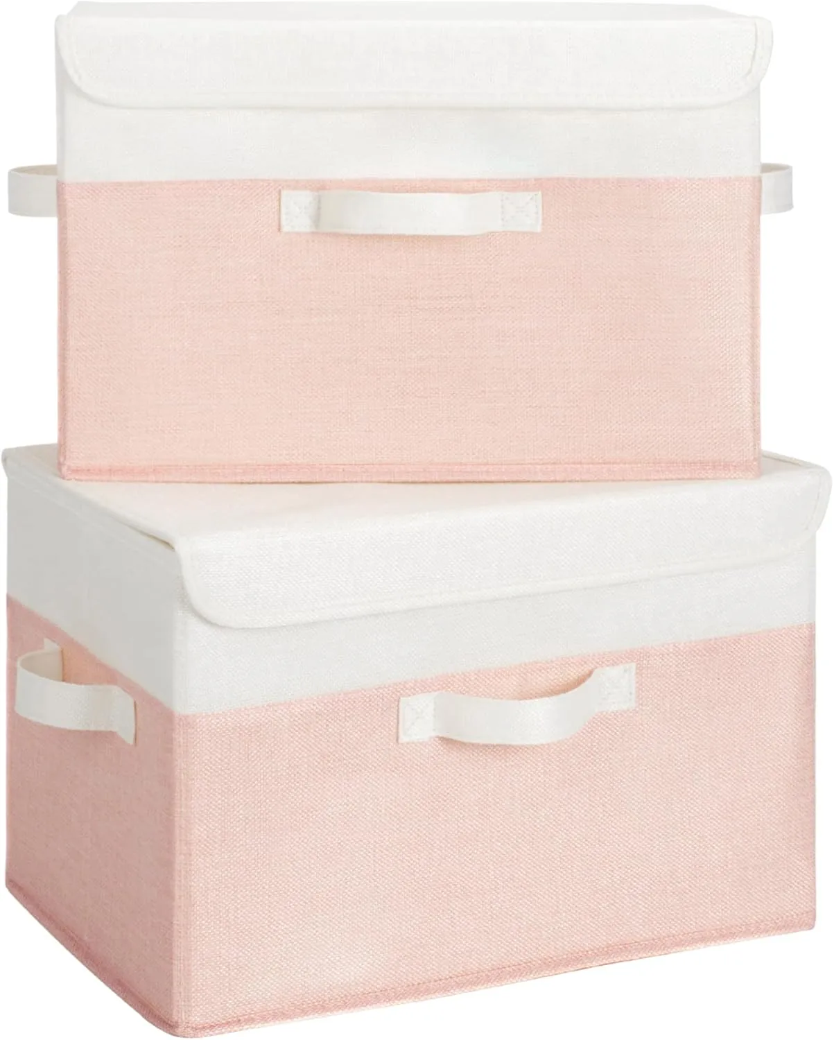 GRANNY SAYS Storage Bins With Lids, Decorative Boxes, Clothes Baskets for Shelves, Closet Organizer, Collapsible, 2-Pack