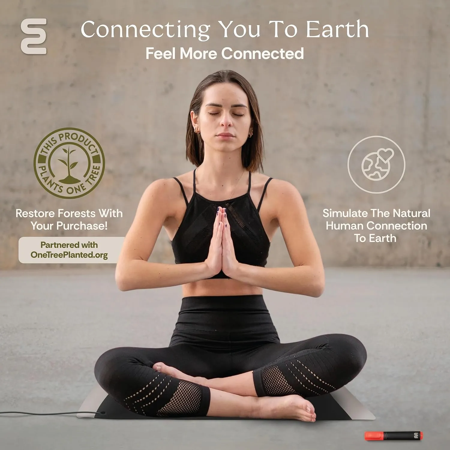 Grounding Mat for Feet - Foldable Earthing Grounding Mat for Bed with Tester Pen & Cord - Lightweight PMF Pad for Sleep, Meditation, office, Yoga & Stress Relief - Canvas Bag, Moonlight Mist