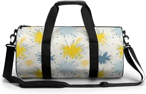 Gym Bag 17in for Men Women, Waterproof Foldable Sports Organizer, Durable Workout Travel Duffle Bag, Color Burst Spray-24
