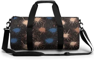 Gym Bag 17in for Men Women, Waterproof Foldable Sports Organizer, Durable Workout Travel Duffle Bag, Color Burst Spray-35