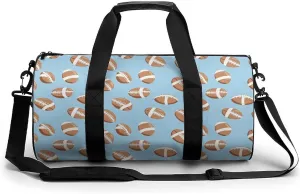 Gym Bag 17in for Men Women, Waterproof Foldable Sports Organizer, Durable Workout Travel Duffle Bag, Dynamic Football Design-10