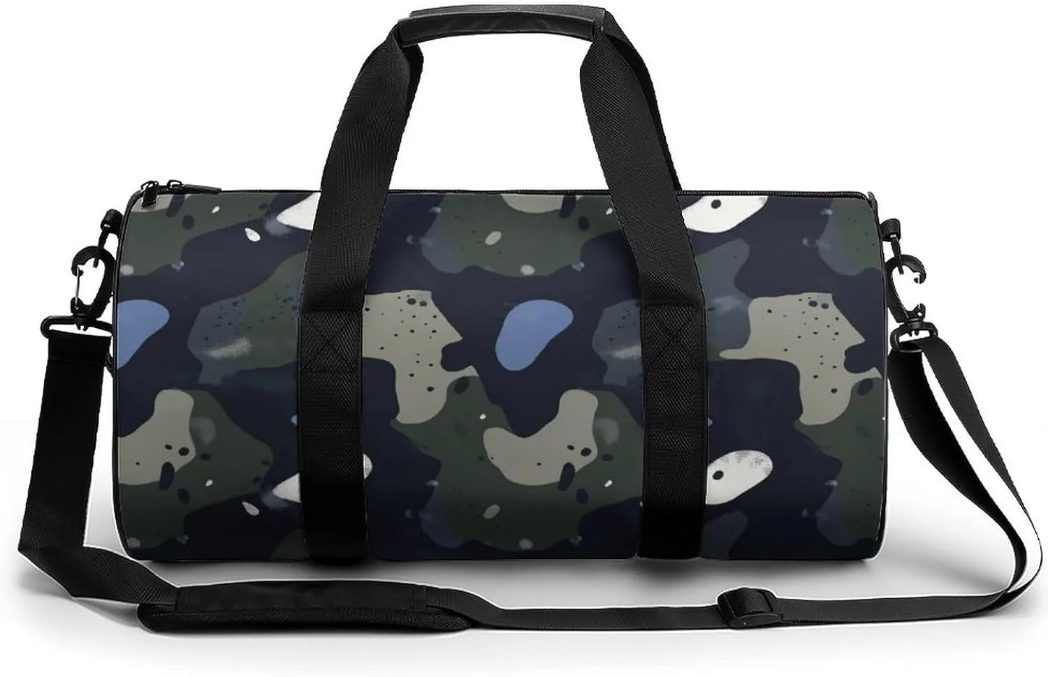 Gym Bag 17in for Men Women, Waterproof Foldable Sports Organizer, Durable Workout Travel Duffle Bag, Energetic Spray Effect-359